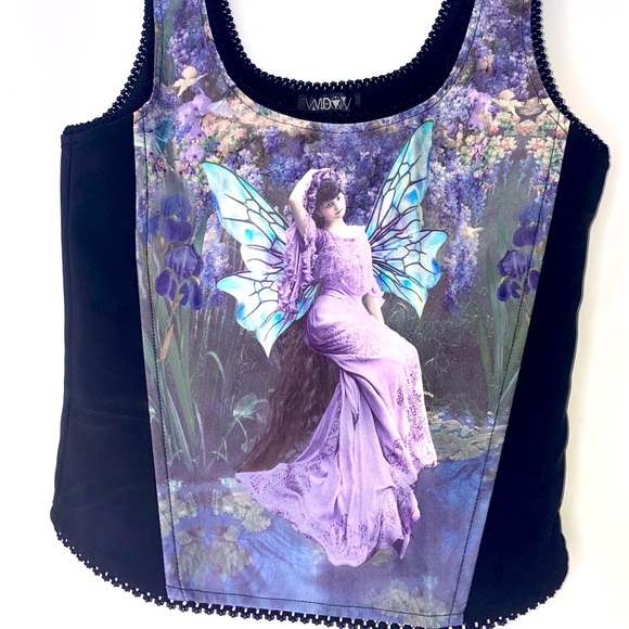 Dolls Kill: Ink and Feather Portrait Print Bodice - Picture 3 of 6